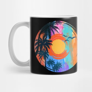 Colorful Beach Sunset Summer Design Mug